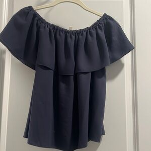 Off the shoulder navy blue - Ship from calgary